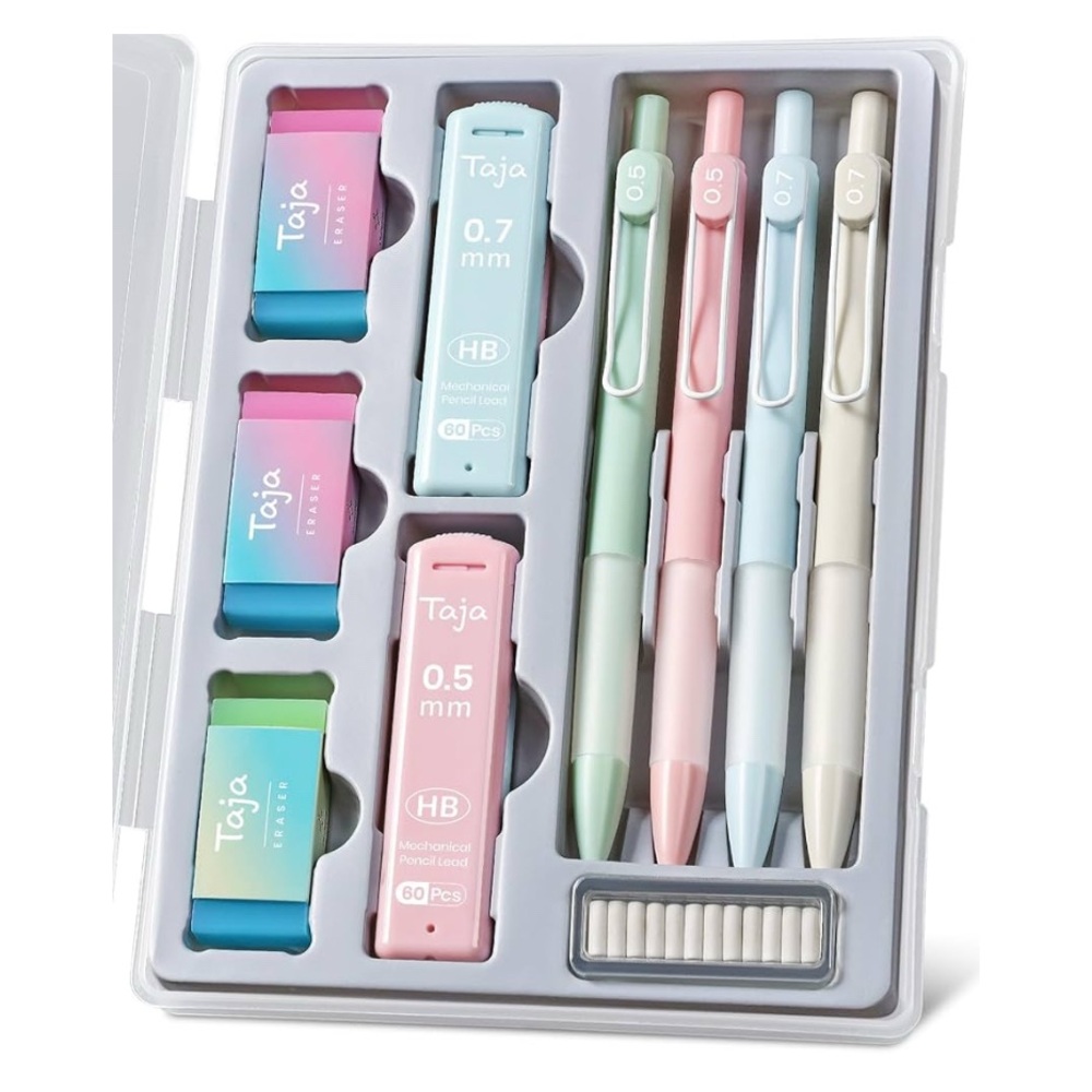 Taja Pastel Mechanical Pencil and Eraser Set NWT